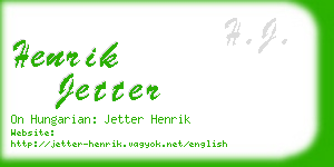 henrik jetter business card